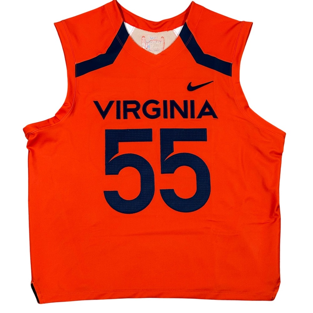 Virginia Cavaliers Nike Basketball Jersey #55 Orange Large Dri-Fit NCAA‎